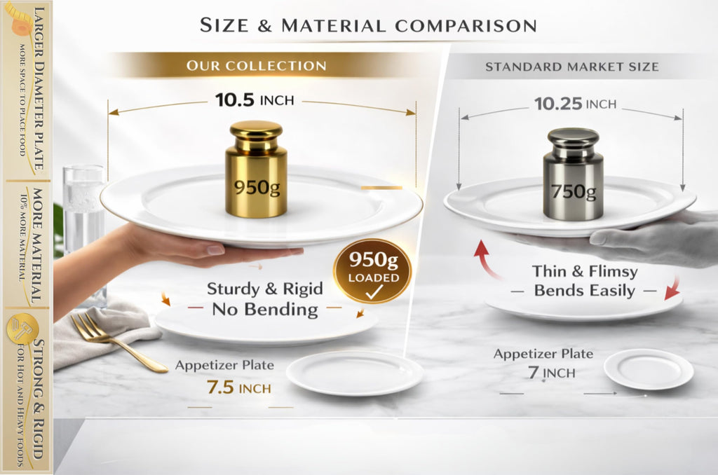 White & Gold Disposable Dinnerware Set – 640 Pieces