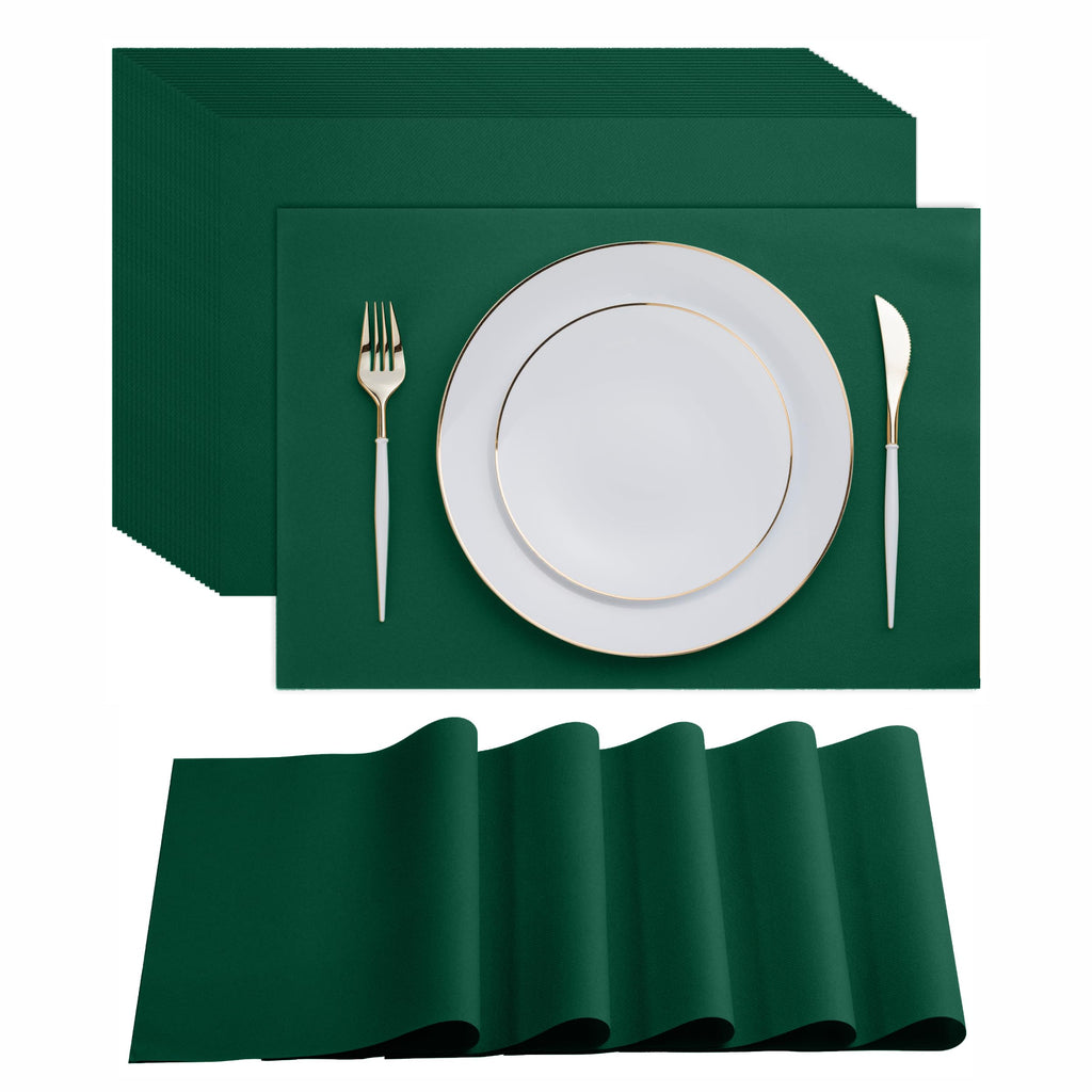 Green Disposable Paper Placemats – 100 Pack
