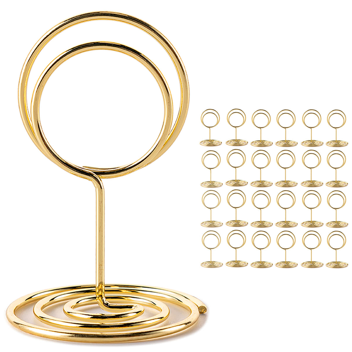 Gold Table Number & Place Card Holders – 26 Pieces