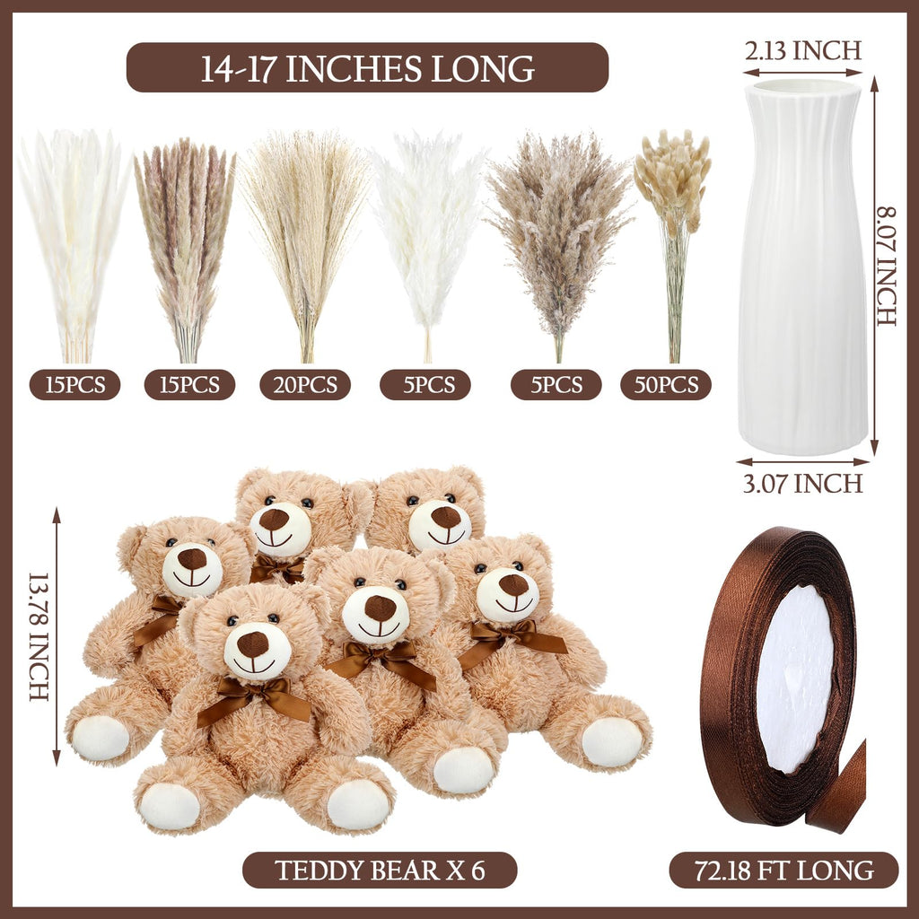 Neutral Bear Baby Shower Centerpiece Set – 123 Pieces
