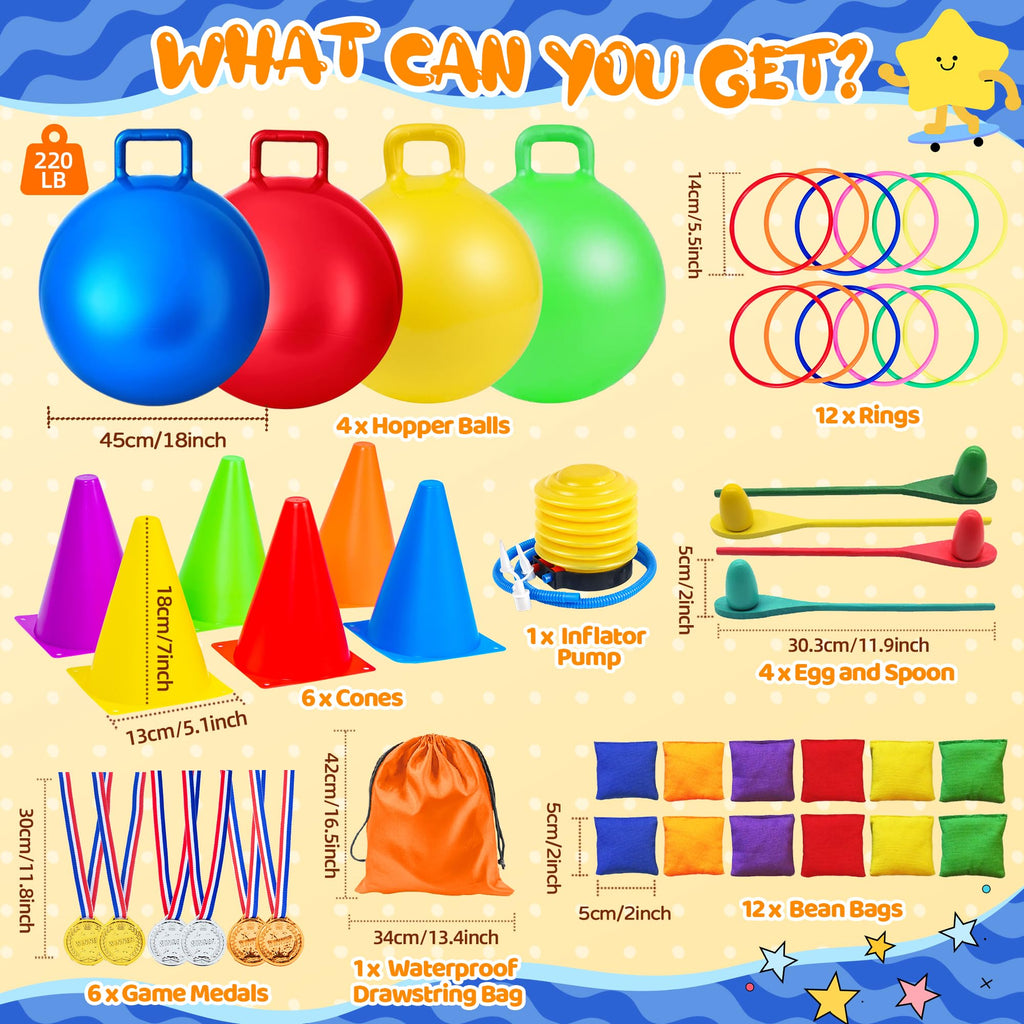 53PCS Carnival Outdoor Games Combo Set for Kids