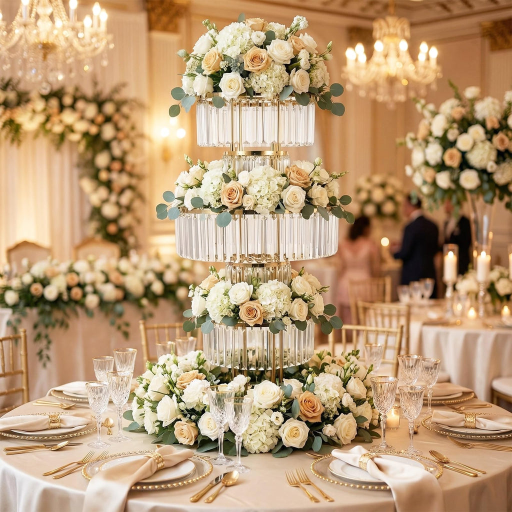 Crystal Wedding Flower Stands – 2 Pieces
