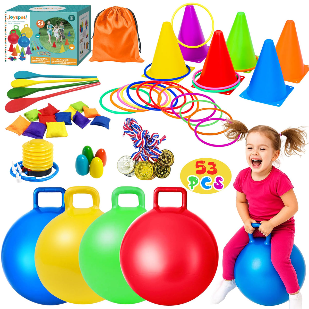 53PCS Carnival Outdoor Games Combo Set for Kids