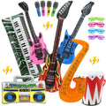 15 Pcs Inflatable Instruments Photo Booth Props Rock for Men