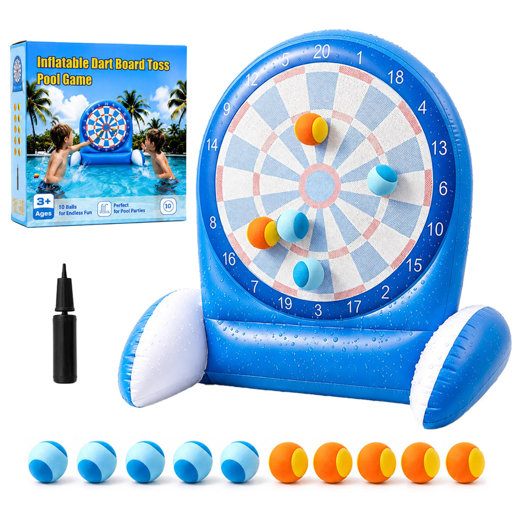 Inflatable Dart Board Water Game with Sticky Balls