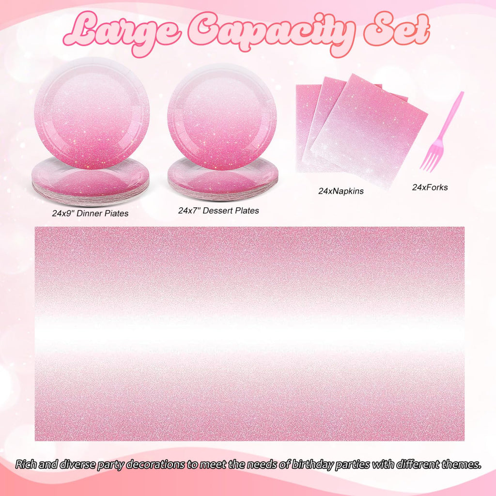 Gradient Birthday Party Tableware Set