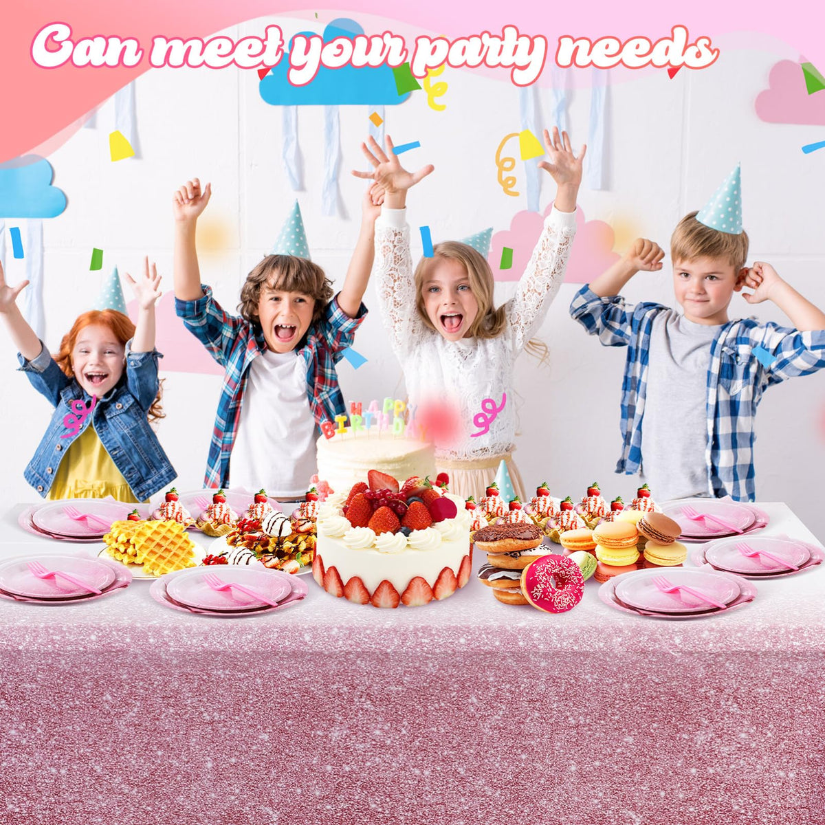 Gradient Birthday Party Tableware Set