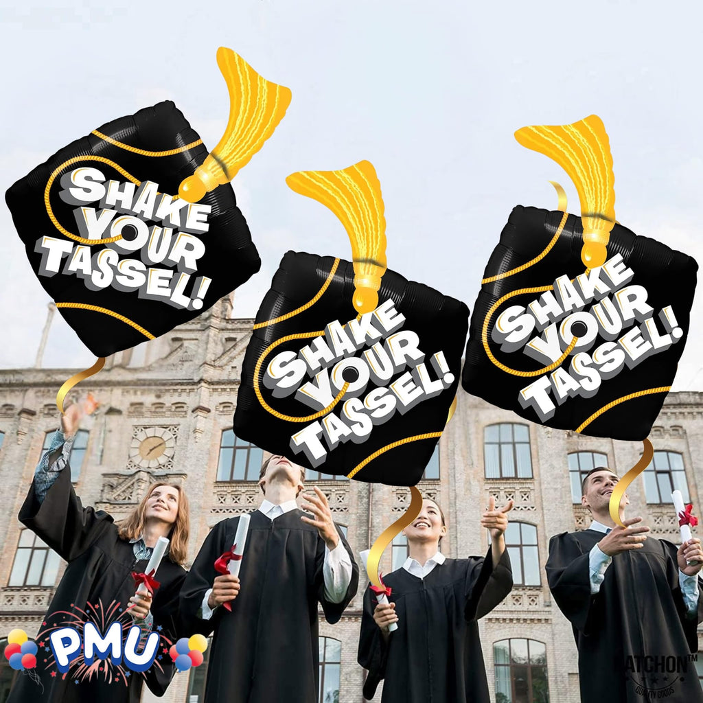 Shake Your Tassel Graduation Foil Balloons – 25 Pieces
