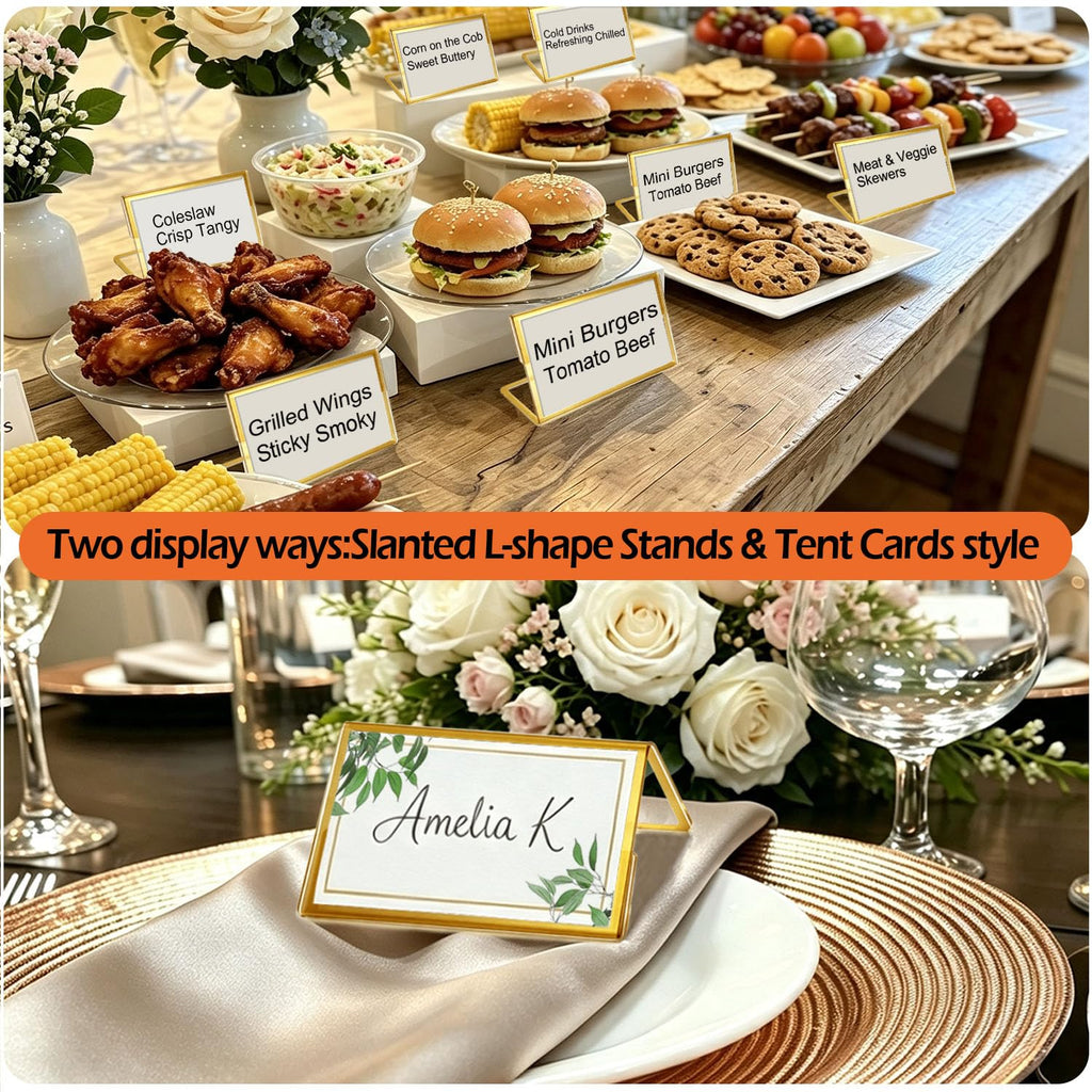 Acrylic Buffet Food Label Holders – 20 Pieces