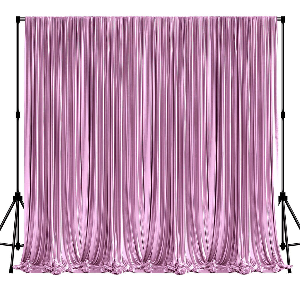 Pink Sparkly Party Backdrop Curtains – 20 × 12 ft