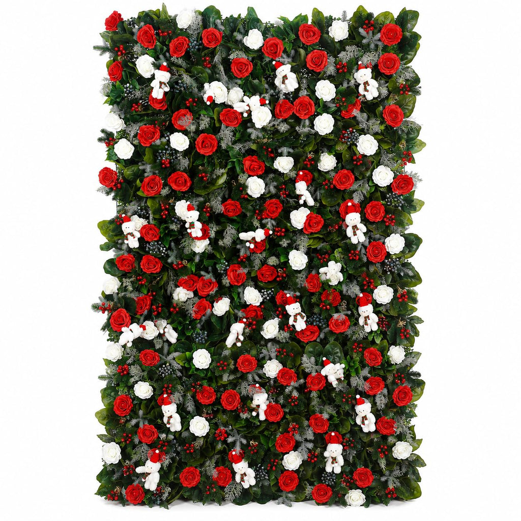 Christmas Floral Wall Backdrop Panels – 6 Pieces