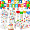Colorful Birthday Party Supplies Set – 195 Pieces