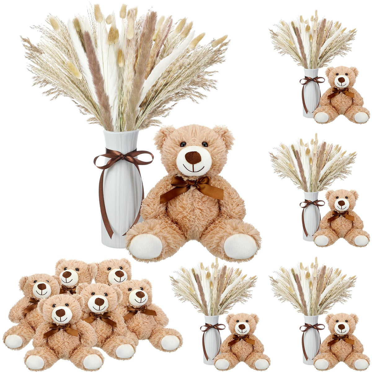 Neutral Bear Baby Shower Centerpiece Set – 123 Pieces