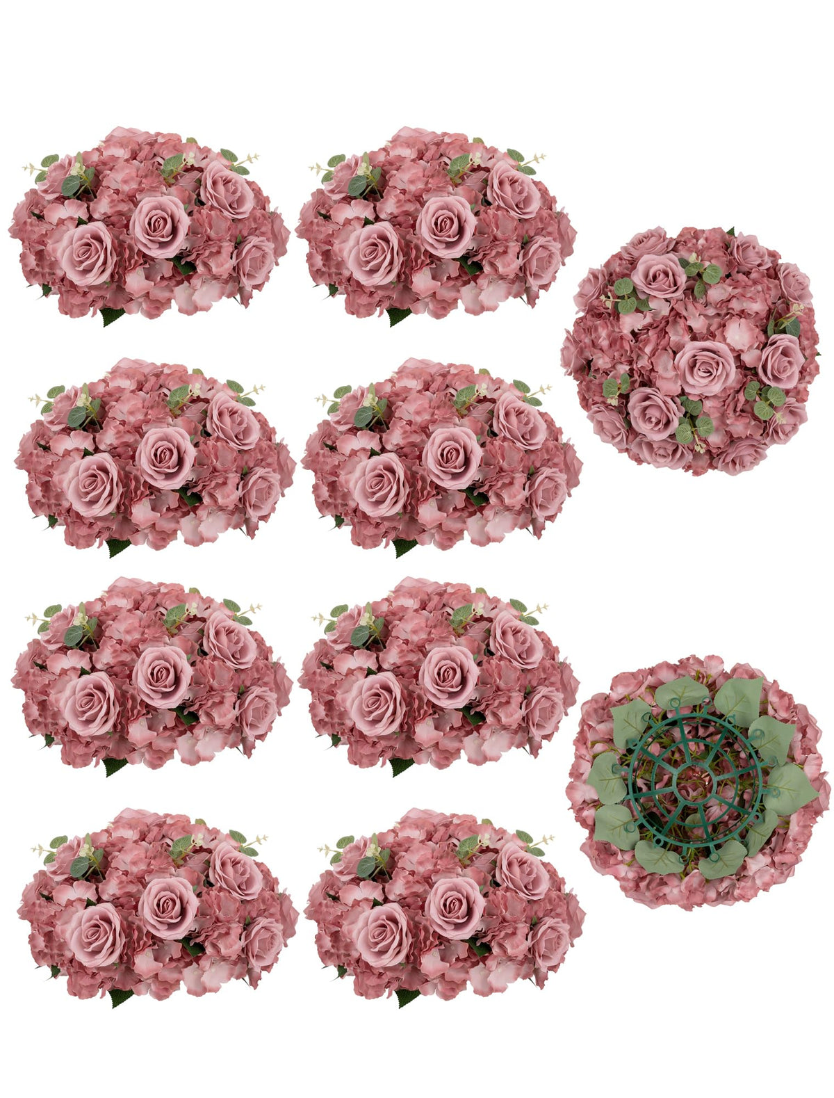 Artificial Rose & Hydrangea Flower Ball Centerpiece