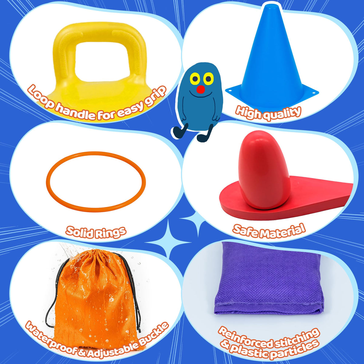 53PCS Carnival Outdoor Games Combo Set for Kids