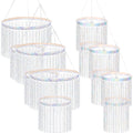Ropoloogy 6 Pcs Fringe Tinsel Chandelier Iridescent Silver Party Decor