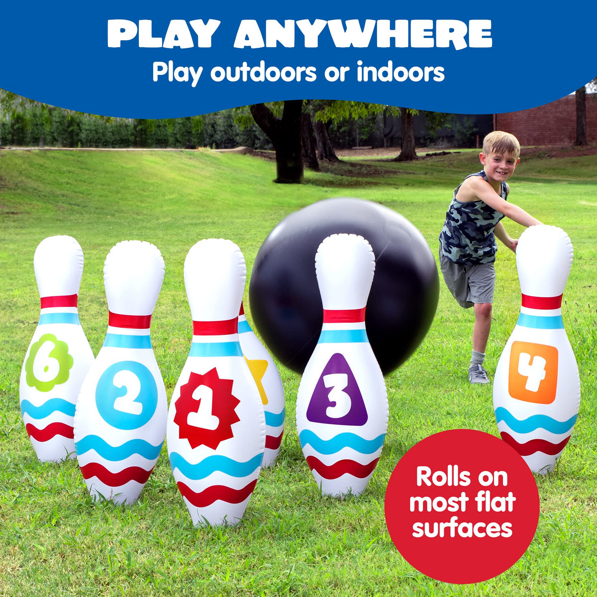 Giant Inflatable Bowling Party Game Set